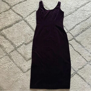 Vintage Watters and Watters Purple Velvet midi Formal Dress size 10